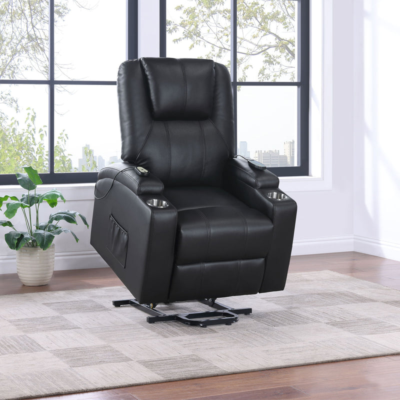Macklin - Power Lift Massage Recliner With Heat And Dual Cupholders