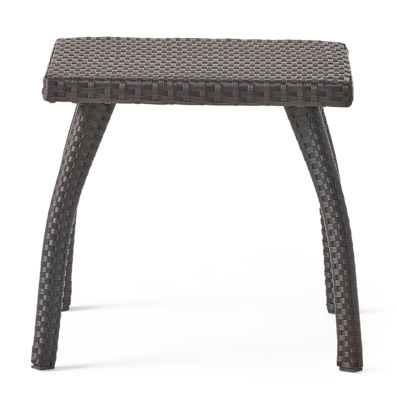 Luminant - Outdoor Side Table With Iron Frame - Brown
