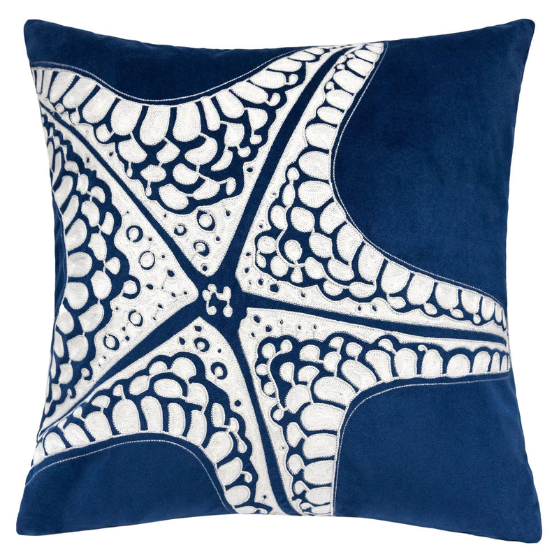 Seastar Starfish Pillow Cover - Indigo