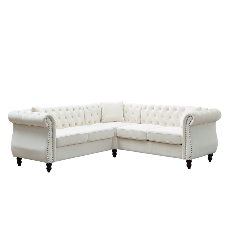 Streamline Modern L-Shaped Corner Sofa
