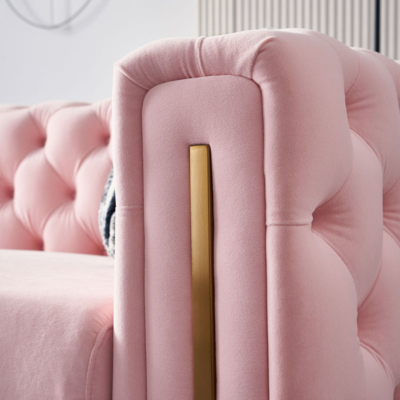 Chesterfield - Modern Tufted Living Room Sofa, 84.25''W Couch