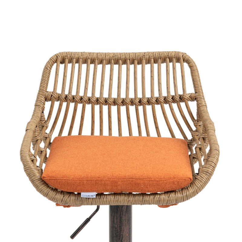 Modern Swivel Bar Stools Adjustable Counter Chairs With Footrest (Set of 2)