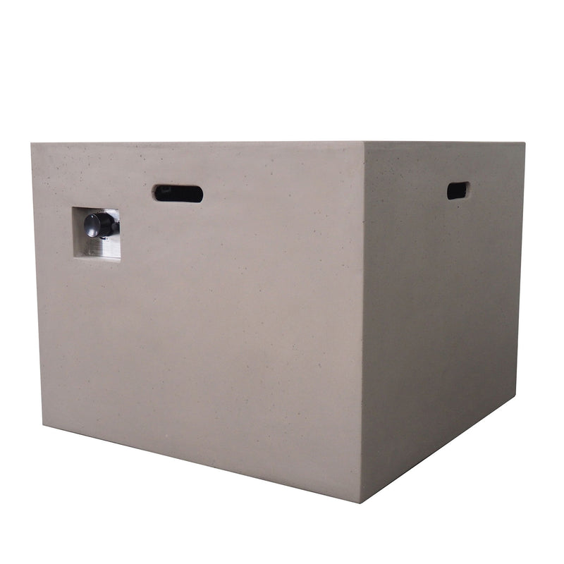 Outdoor Patio Square Gas Burning Concrete Fire Pit 40, 000 Btu