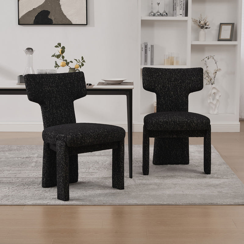 Armless Curved Back Accent Chairs