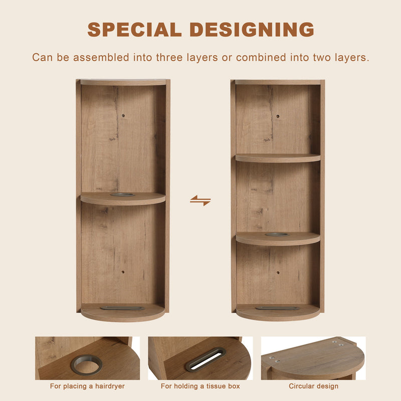 Bathroom Vanity & Art Sink And Storage Rack, Float Mounting Design