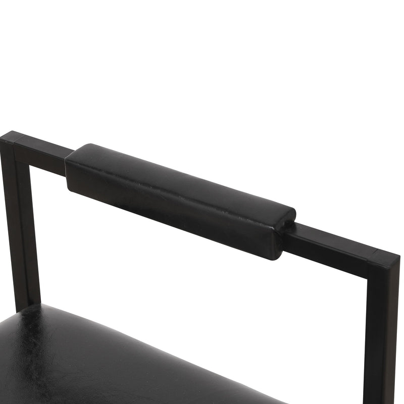 Elegant Bar Stool Set With Backrest And Footrest, Counter Height (Set of 2)