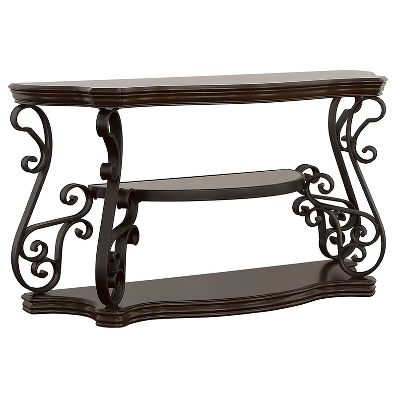 Gretta - Merlot 2 Shelf Sofa Console Table - Brown
