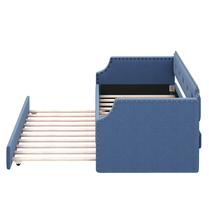 Upholstered Daybed With Trundle