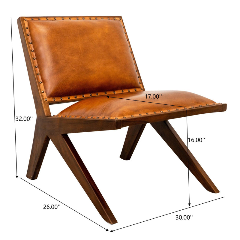 Colin - Lounge Chair - Brown / Tan