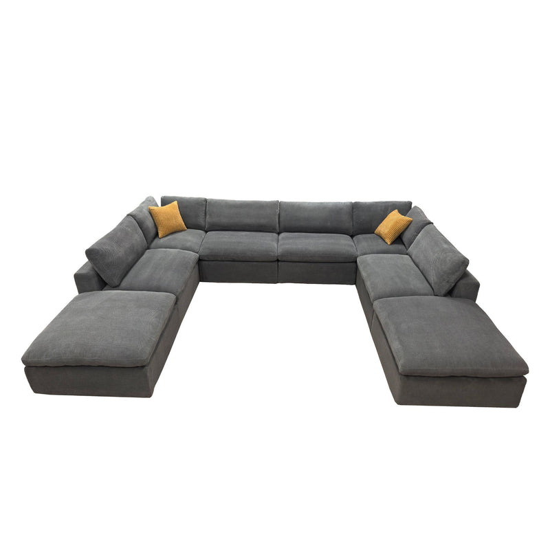Custom Configuration Modular Sectional & Toss Pillows