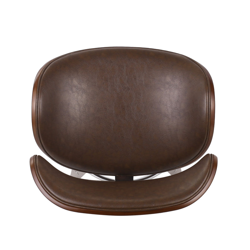 Lumos - Mid Century Modern Upholstered Swivel Barstool