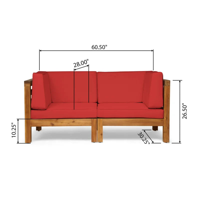 Oana - 2 Piece Loveseat Set With Water Resistant Cushions