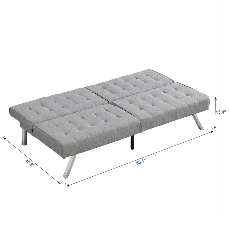 Comfortable Futon Sofa Bed - Gray