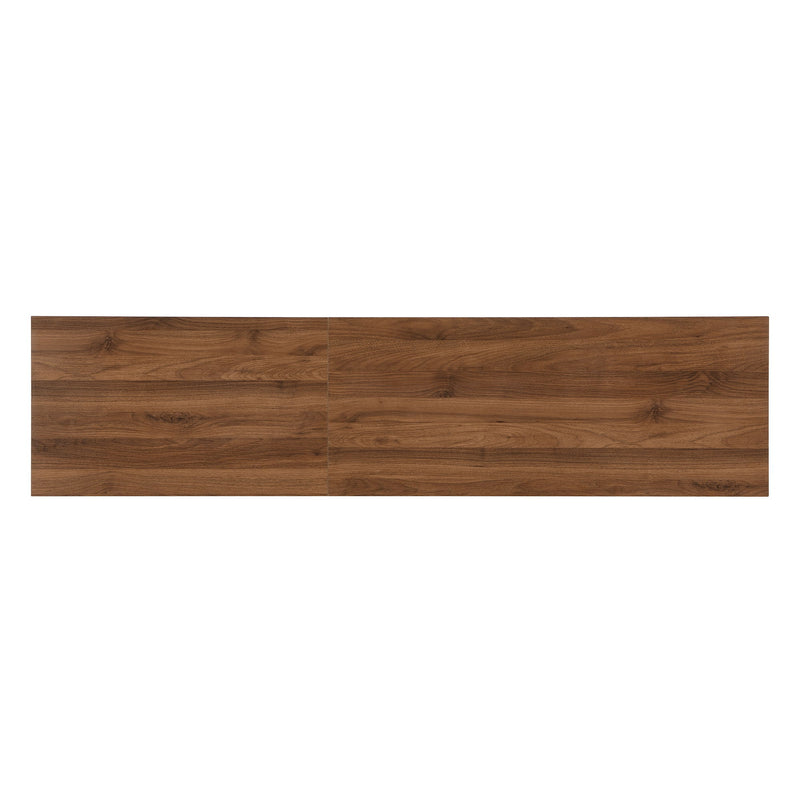 TV Stand With LED Lighting, Soft Closing Hinges, Cable Management - Walnut