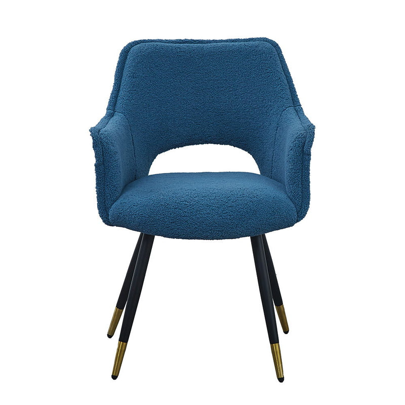 Side Chair, Living Room Bedroom Kitchen Vanity Accent Chair (Set of 2) - Blue
