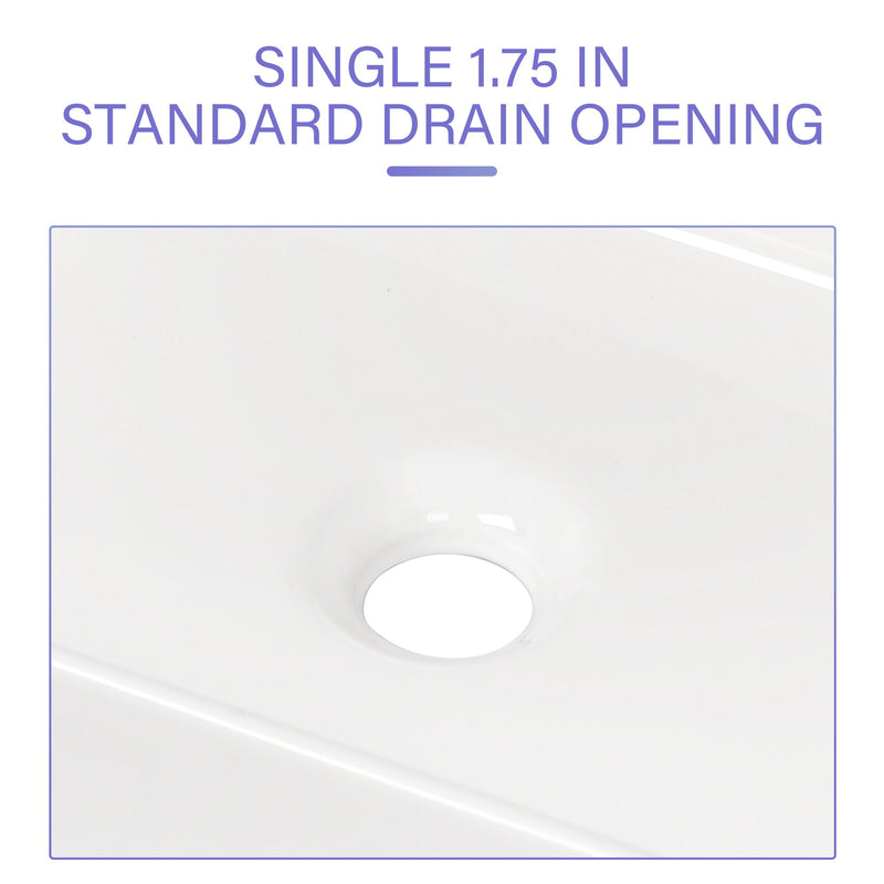 Modern European Design Ceramic Rectangular Vessel Bathroom Sink