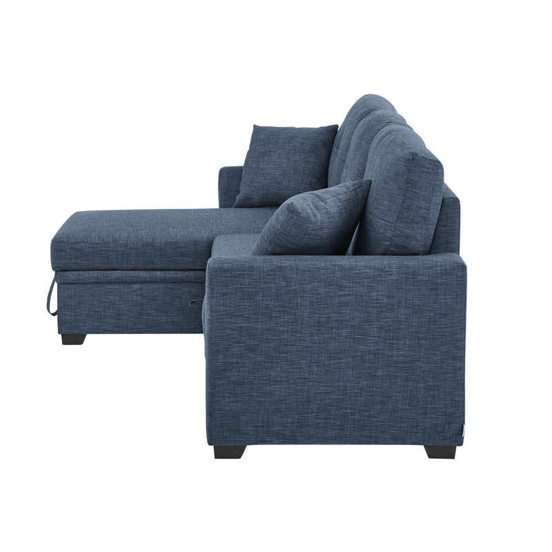 Upholstered Sectional & Pull Out Bed And Chaise Storage