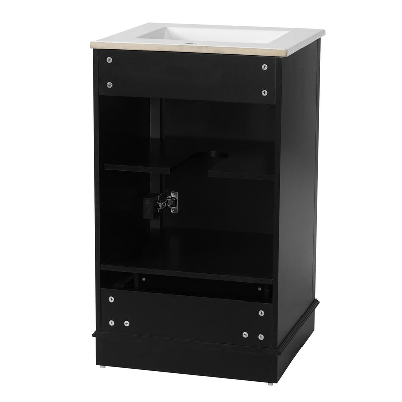 20" Bathroom Vanity With Sink, 1 Drawer, Freestanding Single Set