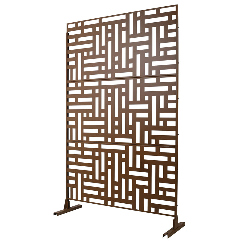 Decorative Freestanding Metal Privacy Screen For Indoor & Outdoor Use