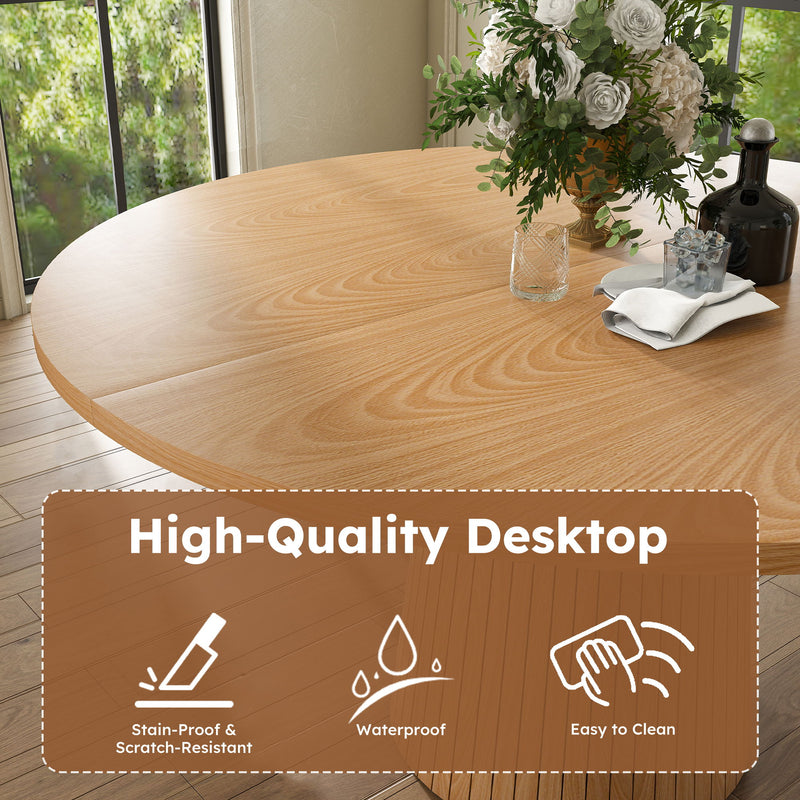 Round Dining Table With Strip Base