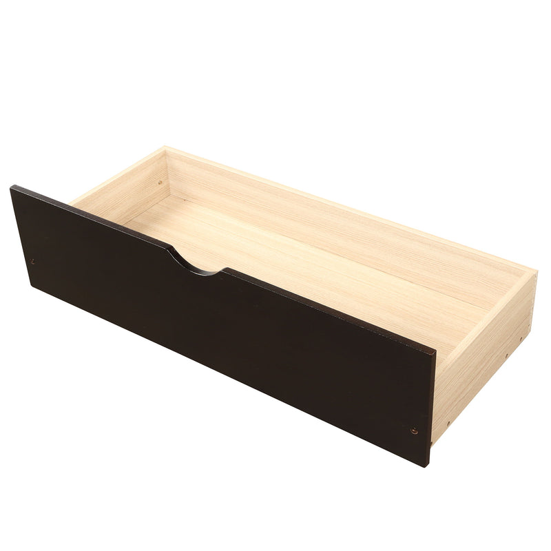 Platform Storage Bed With 2 Wheel Base Drawers