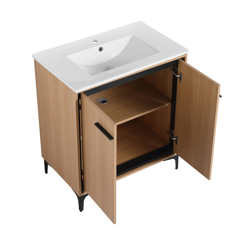Modern Bathroom Vanity Base With Basin And Storage Cabinet