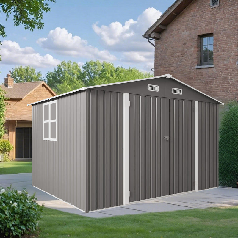 Large Outdoor Storage Shed With Lockable Door, Air Vent