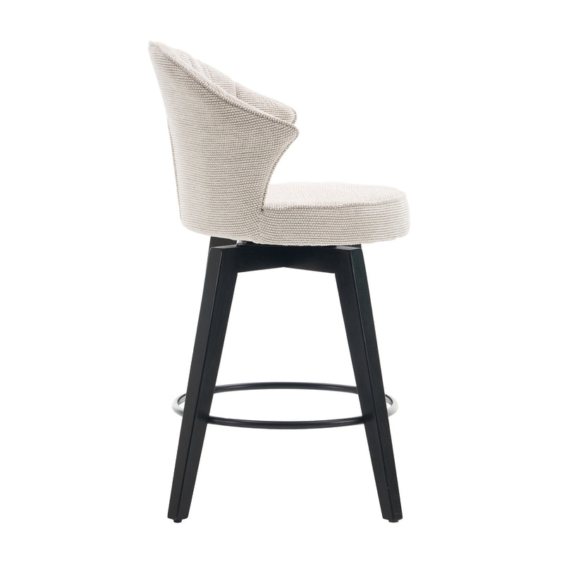 Wing Back Swivel Bar Stools (Set of 2)