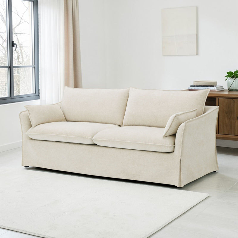 Shane - Sofa With 2 Pillows - Beige