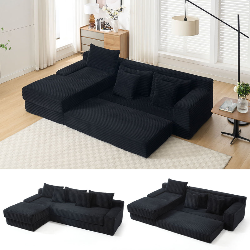 Modern L - Shaped Sectional Couch With Memory Foam