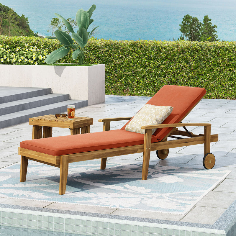 Jason - Chaise Lounge Adjustable Acacia Wood Outdoor Furniture