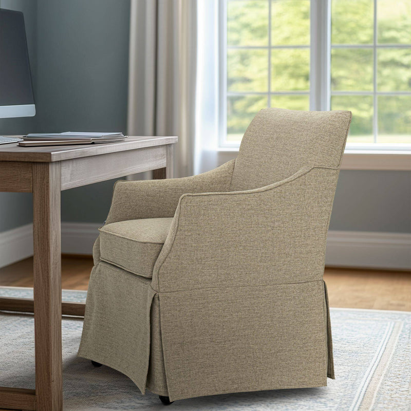 London - Upholstered Skirted Dining Arm Chair