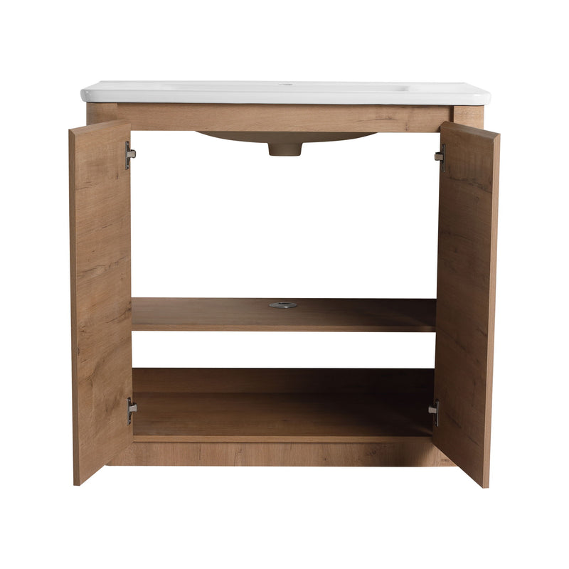 Freestanding Bathroom Vanity With Sink & 2 Soft Close Doors