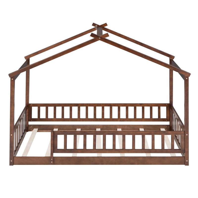 Bed House Bed Frame With Fence