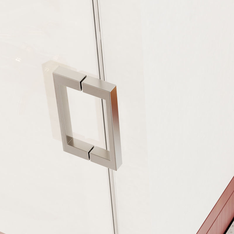 Frameless Single Sliding Shower Doors, 5 / 16" Sgcc Tempered Glass, Reversible Installation - Chrome