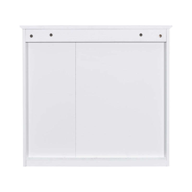 Wall Mounted Medicine Cabinet With Mirror And 3 Open Shelves