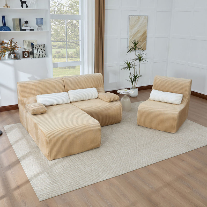 Oversized Sectional Sofa, Living Room Seating With Modular Design