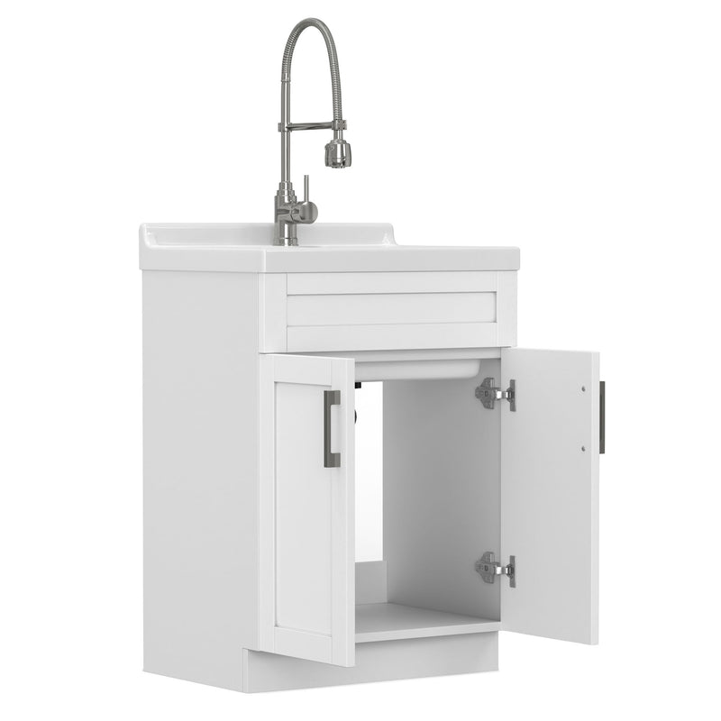 Hennessy - Deluxe Laundry Utility Sink And Cabinet