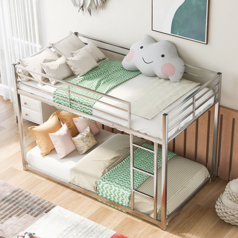 Metal Bunk Bed, Low Bunk Bed With Ladder