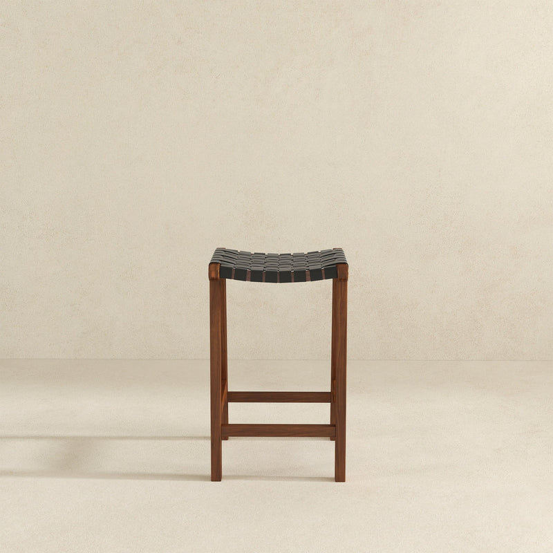 James - Mid-Century Modern Genuine Counter Stool