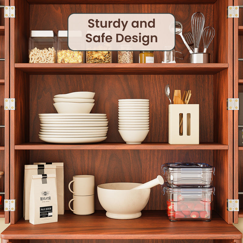 Kitchen Pantry Cabinet With 6 Doors