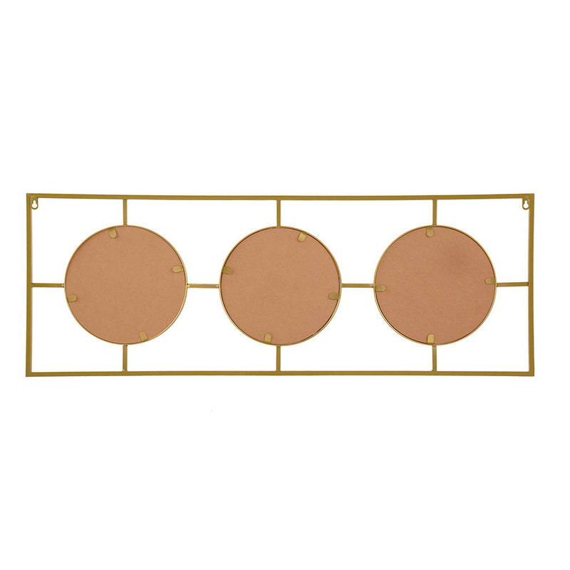 3 Mirror Piece Wall Mirror InRectangular Frame, Home Wall Decor For Bedroom Living Room