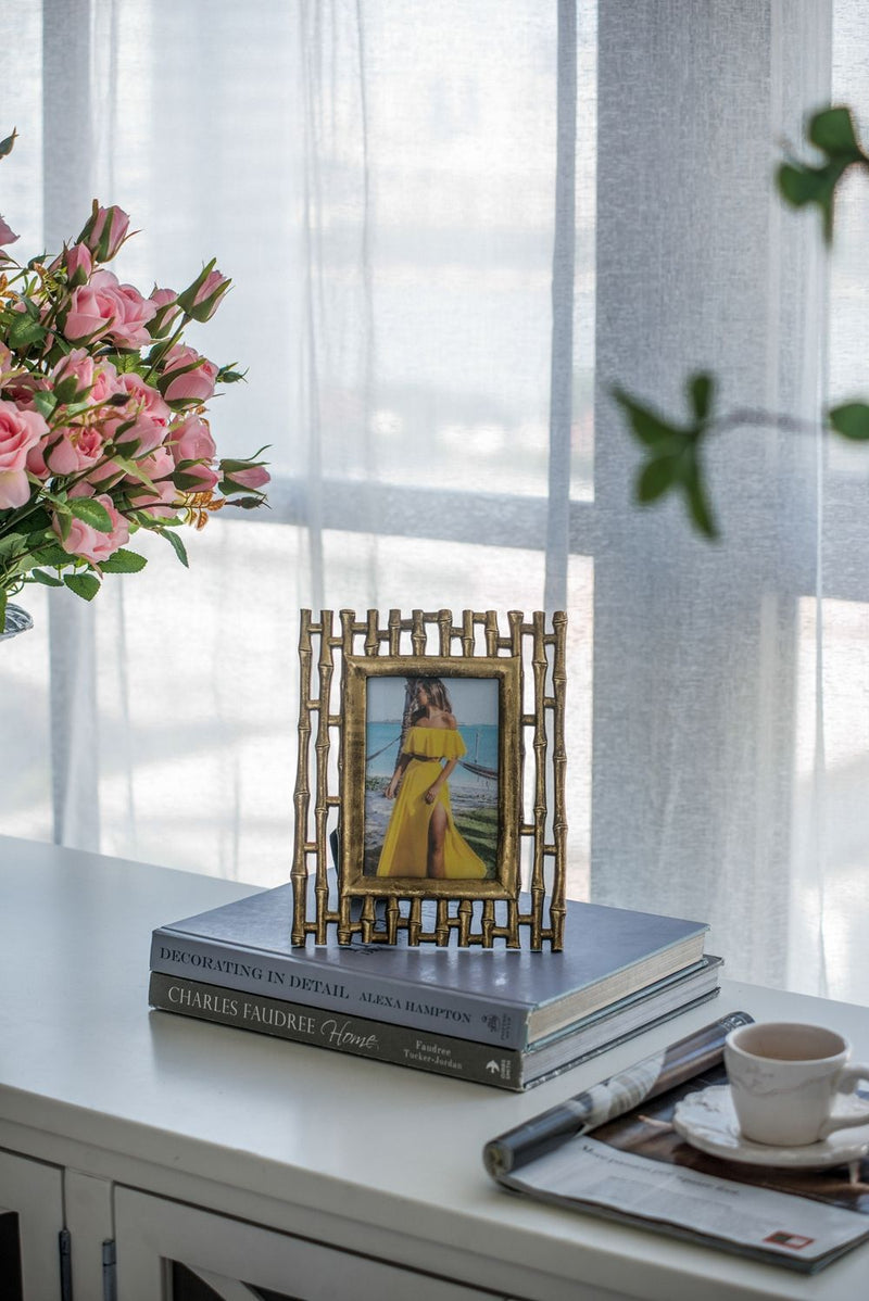 Photo Resin Frame, Opening (Set of 2) - Gold
