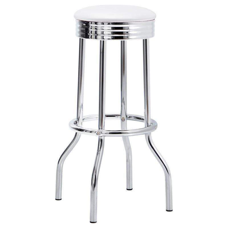 Midge - Upholstered Swivel Bar Stool (Set of 2) - White
