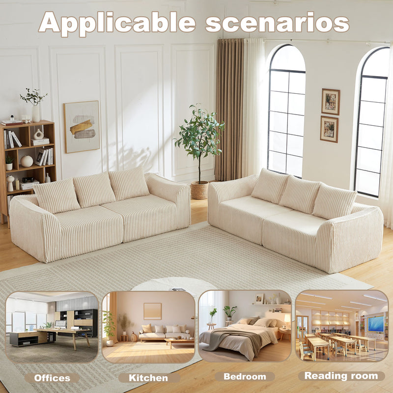 Minimalist Set With Curved Lines & Gently Sloped Backrest