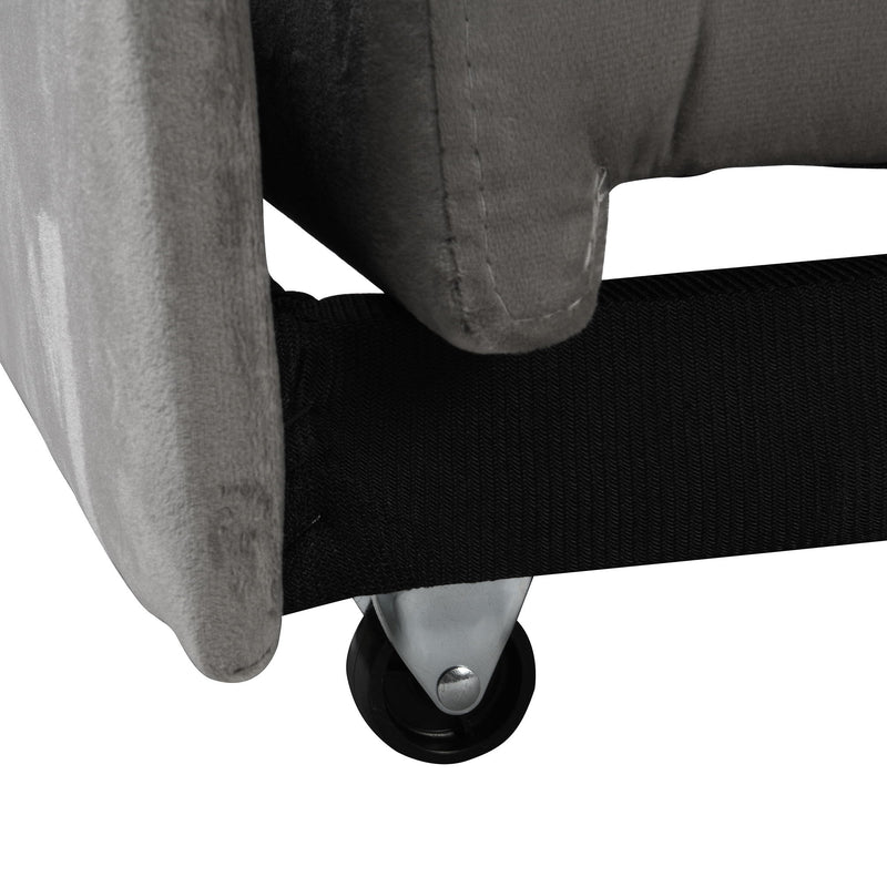 Folding Ottoman Sofa Bed - Gray