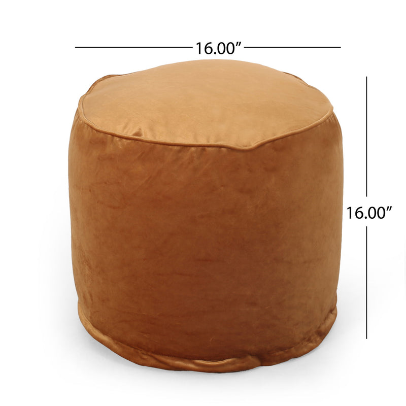 Shimon - Cylinder Pouf Ottoman And Floor Cushion
