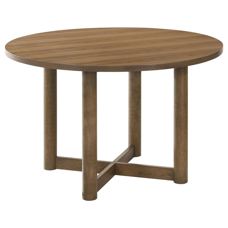 Graham - 5 Piece Round Dining Table Set - Walnut