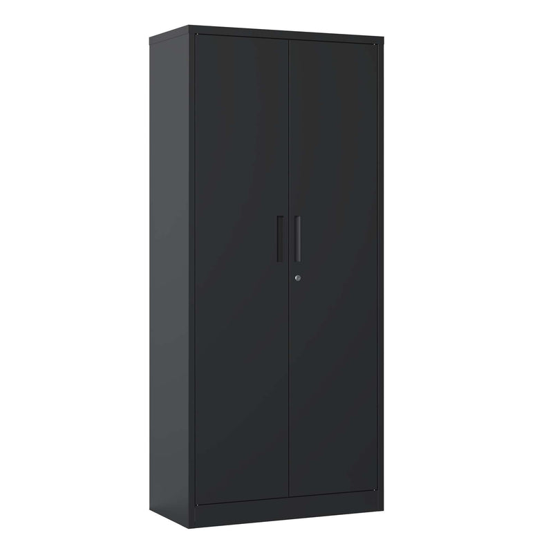 Heavy Metal Garage Storage Cabinet With Locking Doors, Steel, Adjustable Shelves
