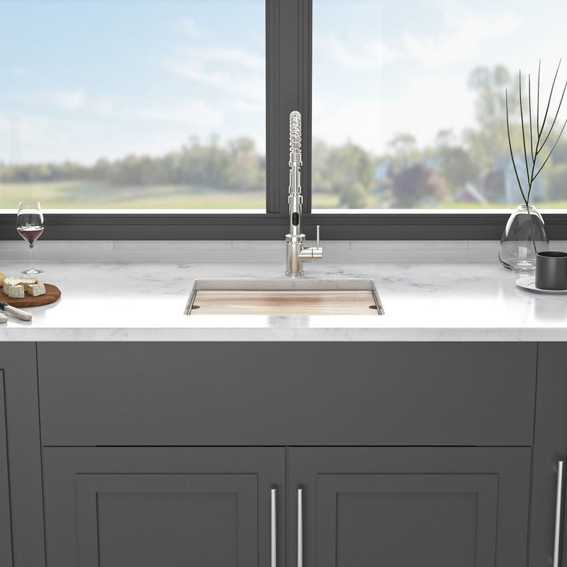 Quartz Composite Kitchen Sink With Workstation, Undermount